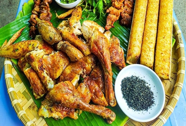 khu du lịch măng đen - gà nướng