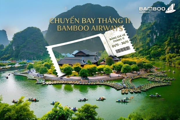 v&eacute; m&aacute;y bay th&aacute;ng 11 Bamboo Airways hiện đang ở giai đoạn ổn trước khi bước v&agrave;o cao điểm cuối năm