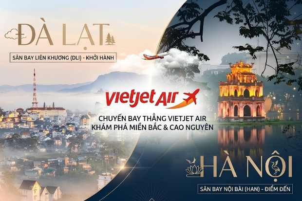   v&eacute; m&aacute;y bay Vietjet Air Đ&agrave; Lạt đi H&agrave; Nội theo từng giai đoạn biến động