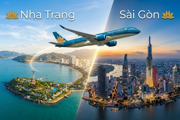 H&agrave;nh tr&igrave;nh từ biển xanh về phố thị c&ugrave;ng v&eacute; m&aacute;y bay Vietnam Airlines Nha Trang đi S&agrave;i G&ograve;n