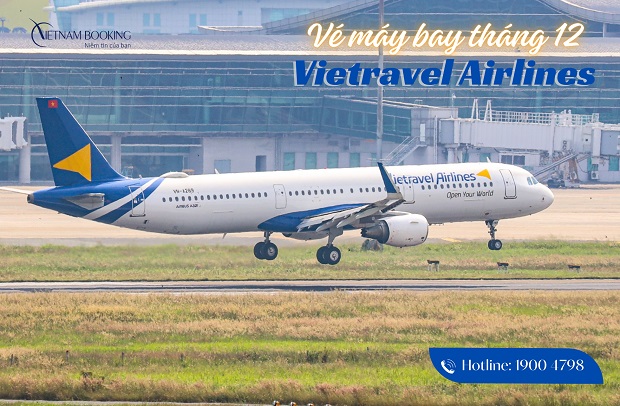 vé máy bay Vietravel Airlines tháng 12