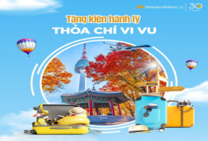 Tháng 11, Vietnam Airlines tặng kiện hành lý, thỏa chí vi vu