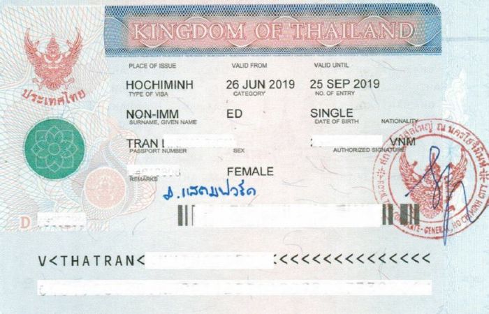 visa du học thái lan
