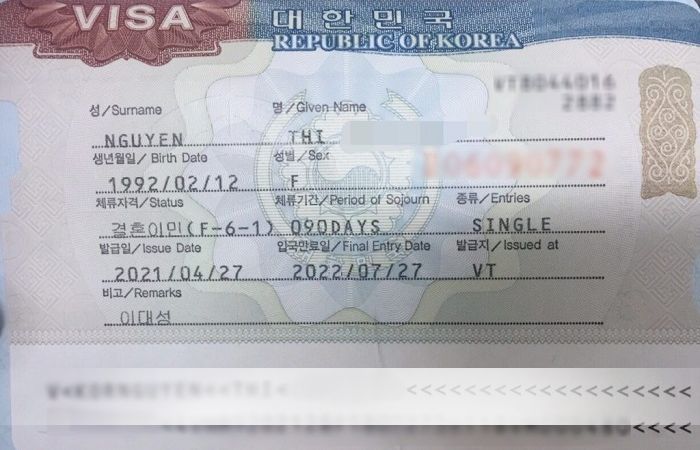 Visa kết hôn Hàn Quốc