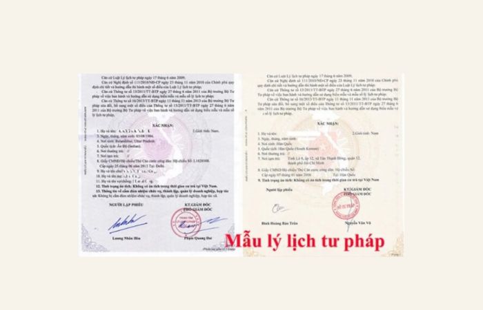 Sự khác nhau của lý lịch tư pháp số 1 và số 2 [2024]