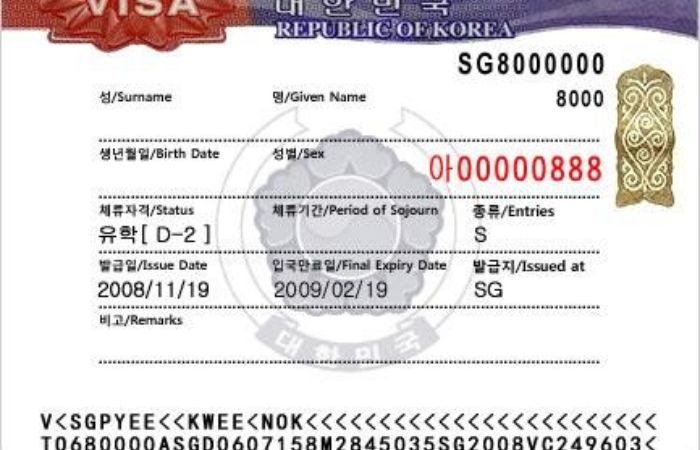 Visa lưu tr&uacute; d&agrave;i hạn H&agrave;n Quốc