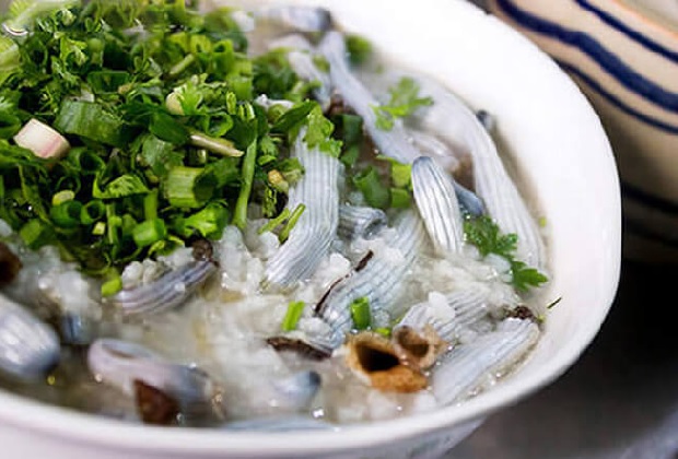 Cháo sá sùng ngon