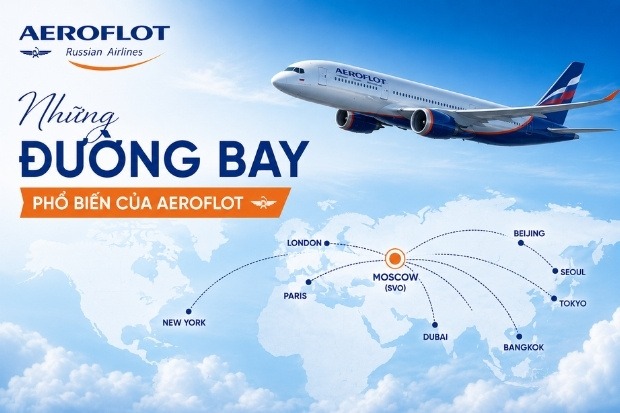 Đặt v&eacute; m&aacute;y bay Aeroflot ch&iacute;nh h&atilde;ng tại Việt Nam qua Vietnam Booking