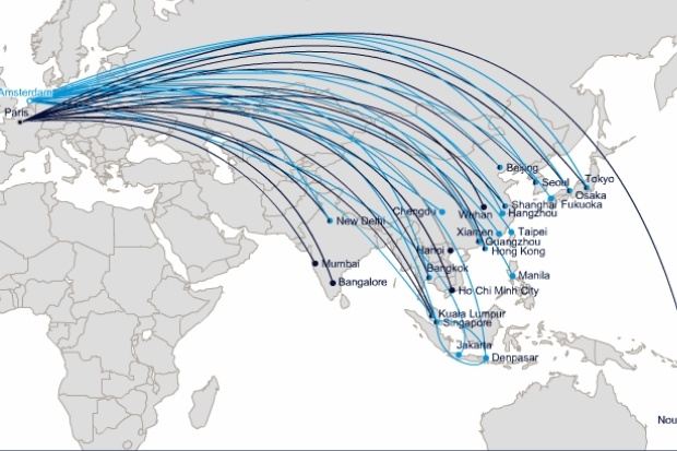 Air France sở hữu mạng lưới đường bay rộng kết nối Việt Nam với c&aacute;c th&agrave;nh phố lớn tại Ch&acirc;u &Acirc;u v&agrave; thế giới