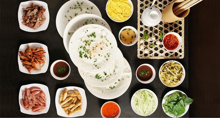 Bánh ướt thịt nướng