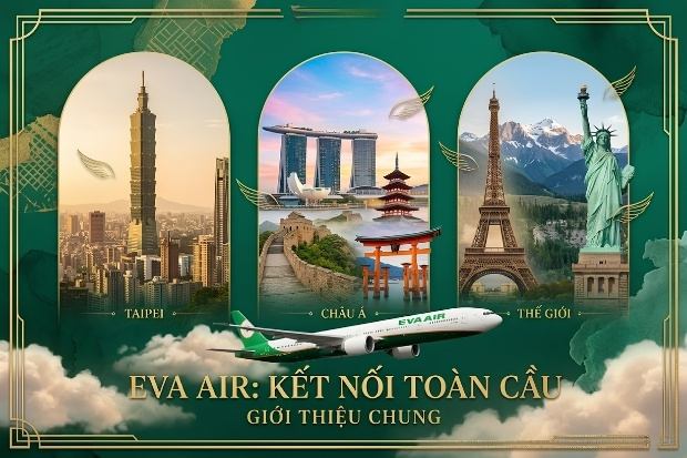 EVA Air l&agrave; biểu tượng cho sự trỗi dậy mạnh mẽ của h&agrave;ng kh&ocirc;ng Đ&agrave;i Loan tr&ecirc;n bản đồ thế giới