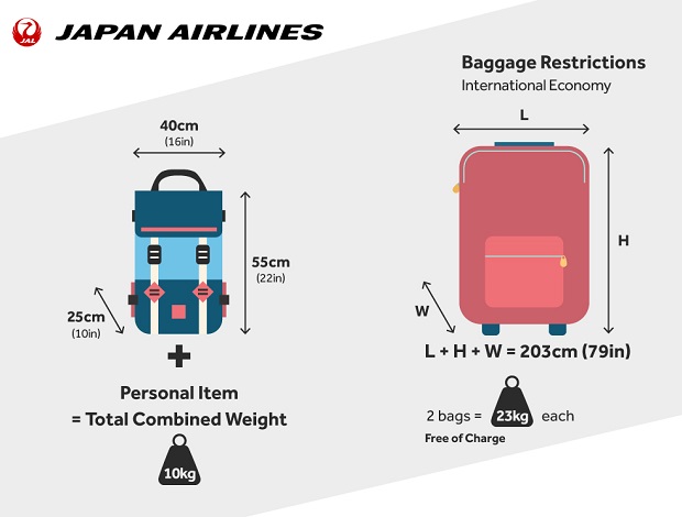 quy định hành lý Japan Airlines