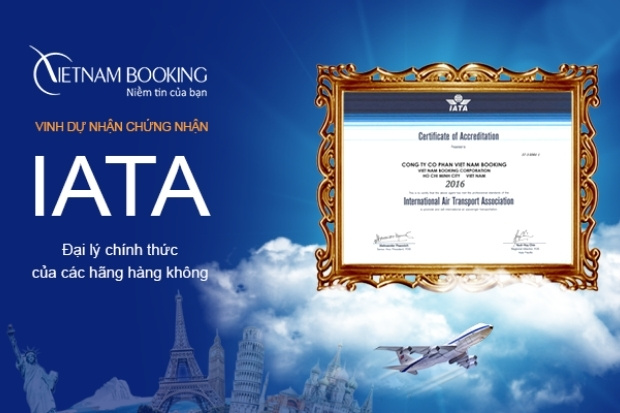 Vietnam Booking vinh dự nhận chứng nhận IATA từ Hiệp hội Vận tải H&agrave;ng kh&ocirc;ng Quốc tế