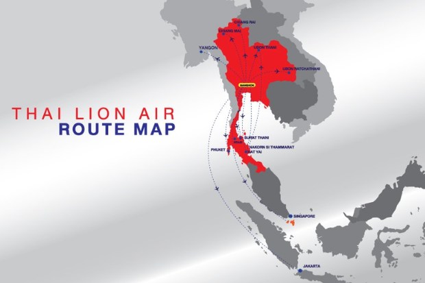 Mạng lưới bay&nbsp;Thai Lion Air