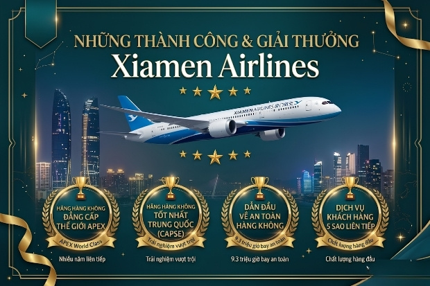 Kh&aacute;ch h&agrave;ng lựa chọn v&eacute; m&aacute;y bay Xiamen Airlines tin tưởng tuyệt đối nhờ bảng th&agrave;nh t&iacute;ch v&agrave;ng  đ&atilde; đạt được trong nhiều năm qua