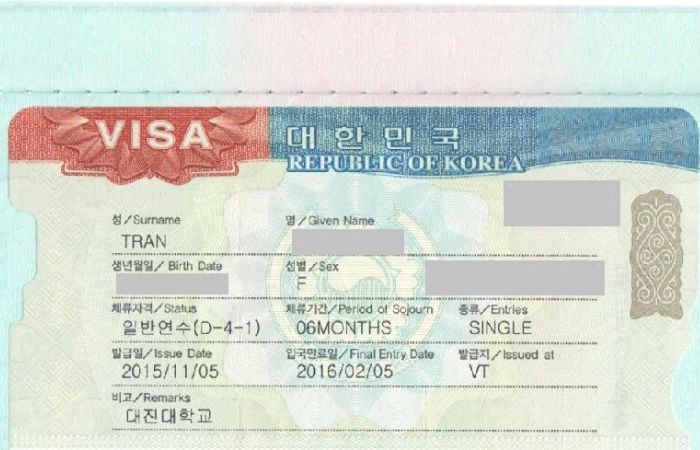 Visa D4-1 Hàn Quốc