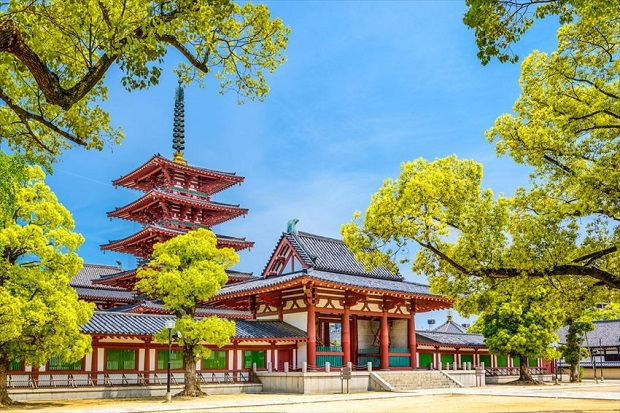 Địa điểm check in Osaka - Ch&ugrave;a Shitenno - Ji