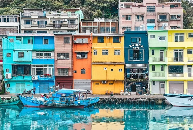 thành phố keelung - check-in với khu nhà đầy màu sắc