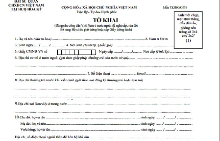 Hồ sơ xin hộ chiếu phổ th&ocirc;ng cho người Việt ở nước ngo&agrave;i