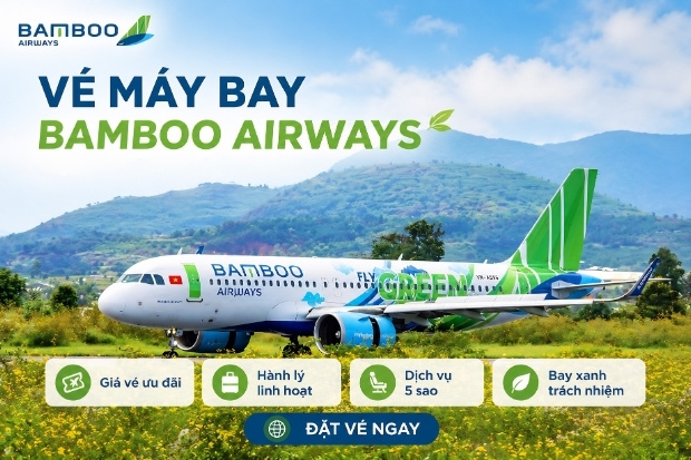 V&eacute; m&aacute;y bay Bamboo Airways tại Vietnam Booking để tận hưởng dịch vụ đẳng cấp quốc tế