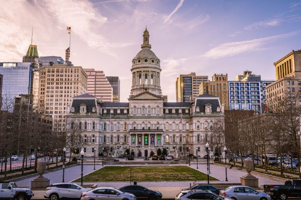 T&ograve;a thị ch&iacute;nh Baltimore, c&ocirc;ng tr&igrave;nh lịch sử mang phong c&aacute;ch kiến tr&uacute;c Ph&aacute;p Second Empire