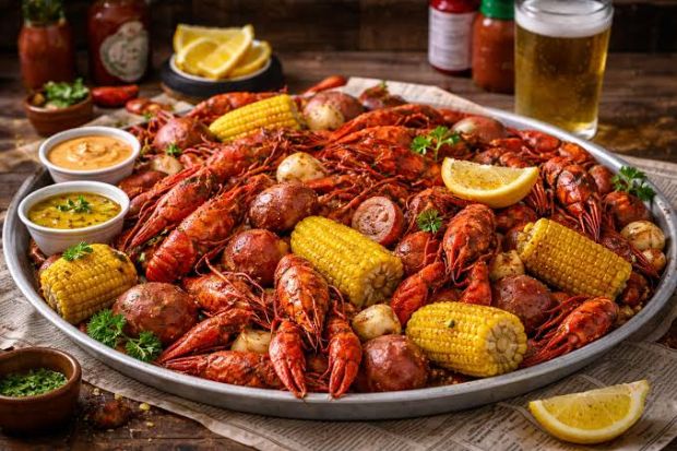 Món Cajun Crawfish Boil – đặc sản tôm hùm đất luộc nổi tiếng tại Baton Rouge, Louisiana Món Cajun Crawfish Boil – đặc sản tôm hùm đất luộc nổi tiếng tại Baton Rouge, Louisiana