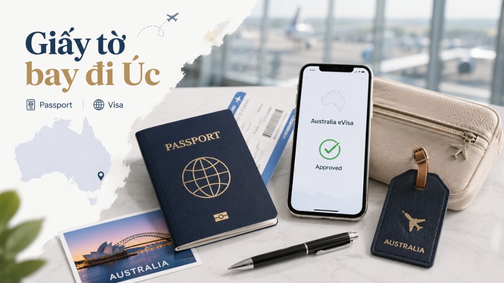 Hộ chiếu, visa &Uacute;c, v&eacute; m&aacute;y bay v&agrave; h&agrave;nh l&yacute; cần chuẩn bị trước chuyến bay đến Australia