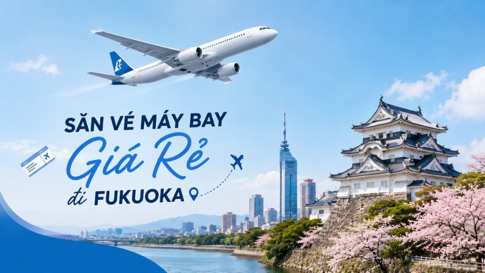 săn v&eacute; m&aacute;y bay đi Fukuoka gi&aacute; rẻ
