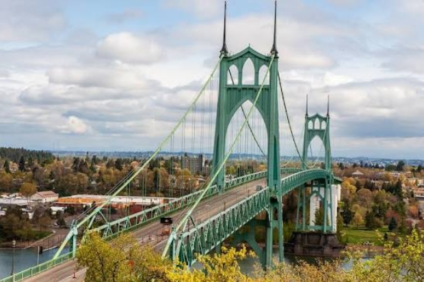 Cầu St. Johns &ndash; c&acirc;y cầu treo biểu tượng bắc qua s&ocirc;ng Willamette tại Portland, Oregon