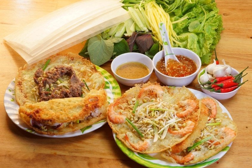 B&aacute;nh x&egrave;o t&ocirc;m nhảy - Đặc sản nổi tiếng tại Quy Nhơn