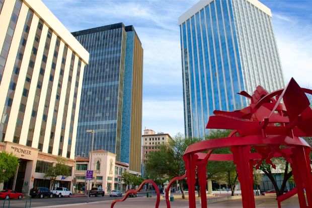 Tòa nhà lịch sử Pioneer Building giữa khu trung tâm Tucson, Arizona Tòa nhà lịch sử Pioneer Building giữa khu trung tâm Tucson, Arizona