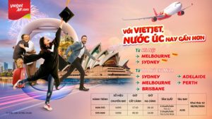 Săn vé đi Úc 0 đồng, bay thả ga cùng Vietjet Air