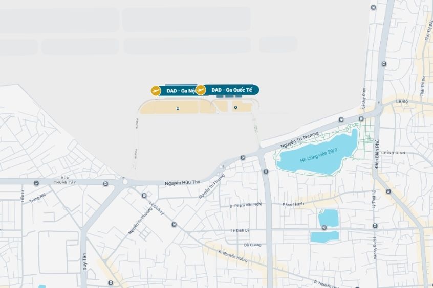 Sơ đồ s&acirc;n bay quốc tế Đ&agrave; Nẵng