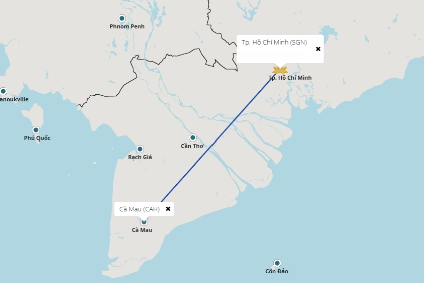 Đặt v&eacute; m&aacute;y bay từ&nbsp;C&agrave; Mau đi&nbsp;TP. Hồ Ch&iacute; Minh gi&aacute; cực sốc chỉ c&oacute; tại Vietnam Booking