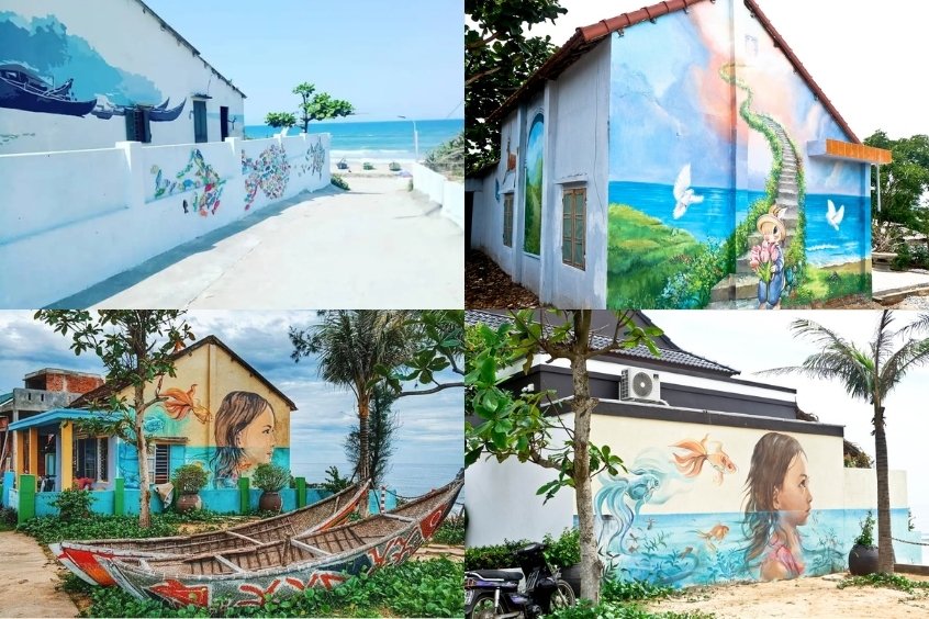 L&agrave;ng b&iacute;ch họa Tam Thanh ở Quảng Nam, một địa điểm du lịch nổi tiếng với những bức tranh tường nghệ thuật độc đ&aacute;o