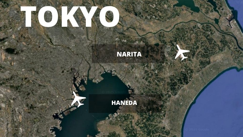 hai s&acirc;n bay quốc tế Narita (NRT) v&agrave; Haneda (HND)