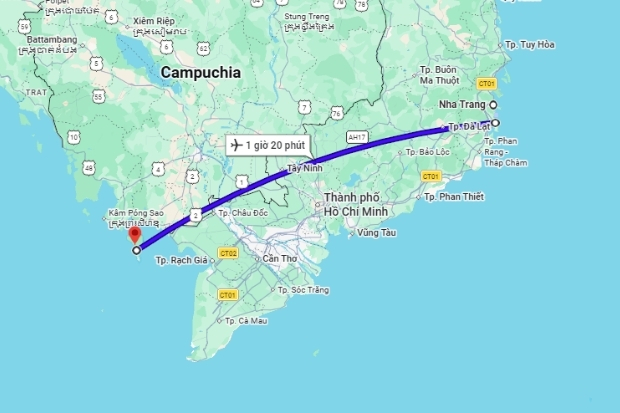 Tuyến bay thẳng Nha Trang &ndash; Ph&uacute; Quốc mất hơn 1 giờ gi&uacute;p tiết kiệm tối đa thời gian di chuyển