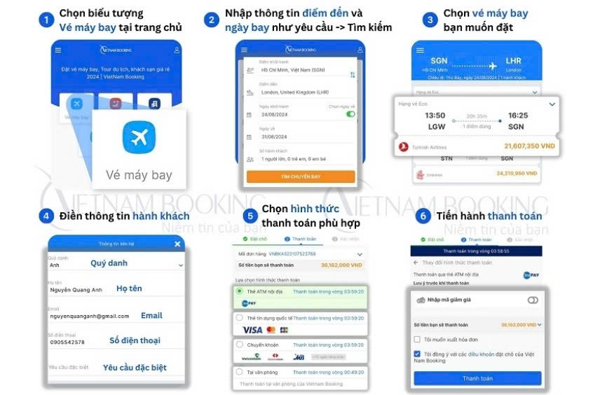 Hệ thống đặt v&eacute; th&ocirc;ng minh của Vietnam Booking nhanh ch&oacute;ng, thao t&aacute;c v&ocirc; c&ugrave;ng đơn giản 