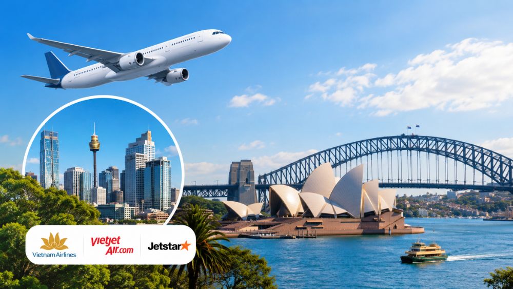 Tuyến bay thẳng từ TP.HCM đến Sydney với nhiều lựa chọn h&atilde;ng h&agrave;ng kh&ocirc;ng.