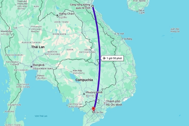 Th&ocirc;ng tin cần biết về chuyến bay từ&nbsp;Vinh đi&nbsp;Cần Thơ