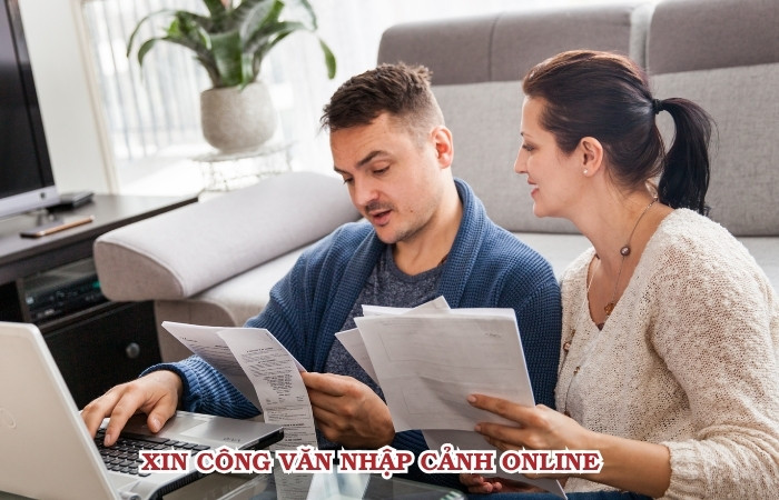 c&ocirc;ng văn nhập cảnh online
