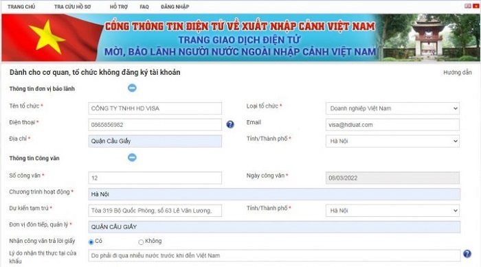 khai b&aacute;o đơn vị bảo l&atilde;nh