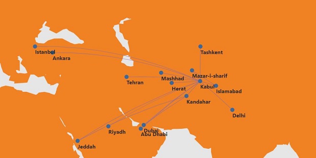 Mạng lưới chuyến bay Kam Air