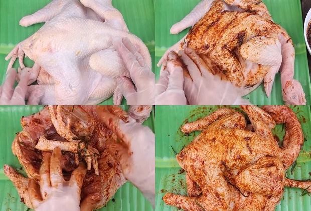 gà đốt Kampot - cách làm gà đốt kampot