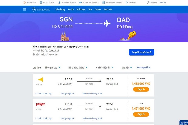 Lưu ý về lịch bay đi Đà Nẵng