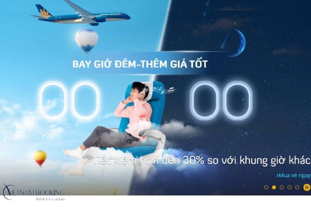 Bay đêm Vietnam Airlines