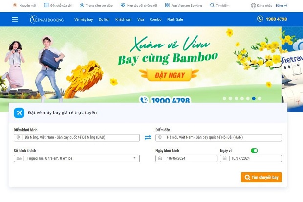 Săn vé máy bay đi Hà Nội giá rẻ từ Vietnam Booking