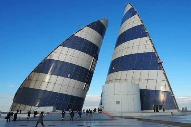 Kiến trúc tòa tháp Gió nổi giữa vịnh Tokyo Nhật Bản