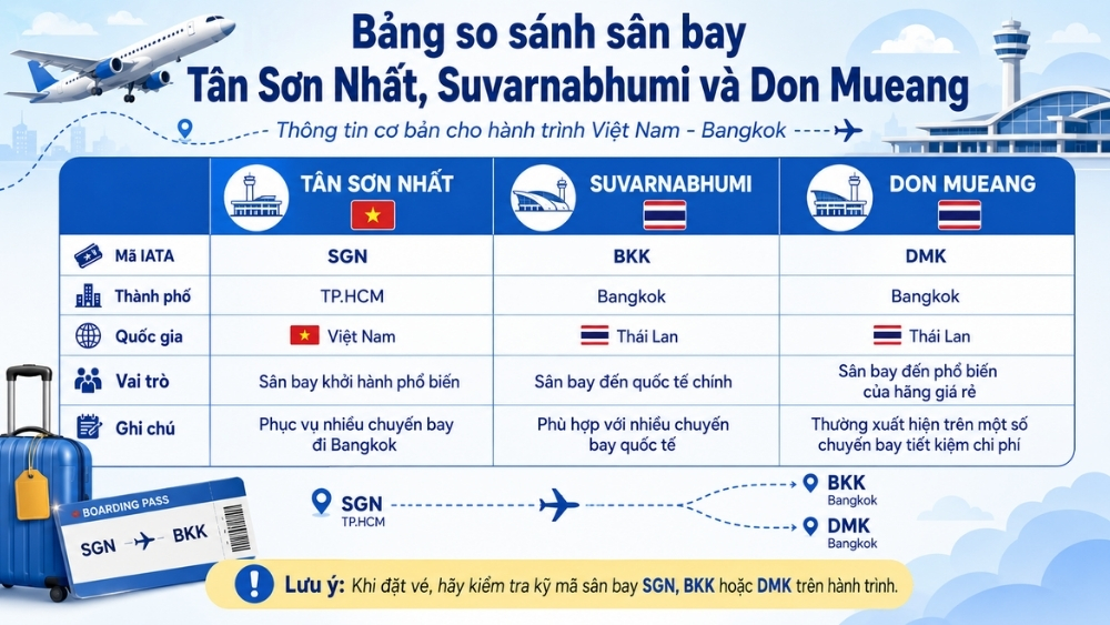 s&acirc;n bay đi v&agrave; s&acirc;n bay đến Bangkok