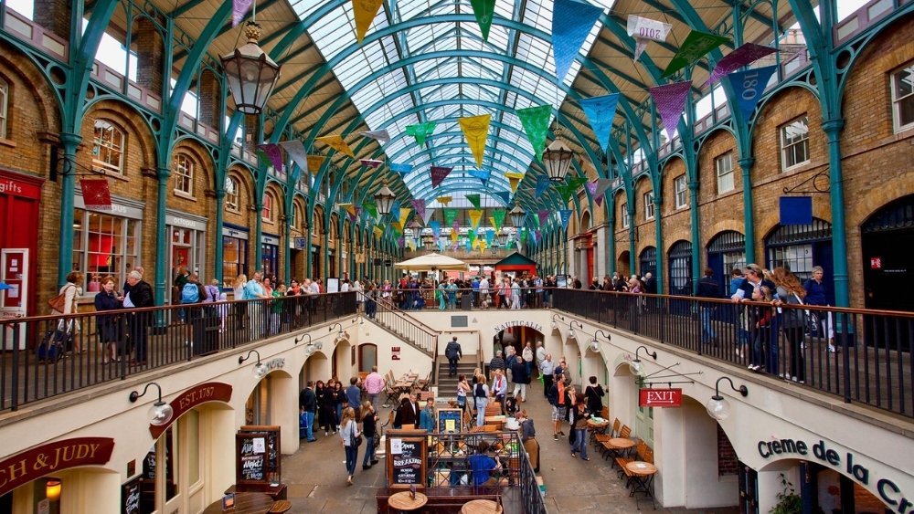 H&igrave;nh ảnh t&ograve;a nh&agrave; chợ mang t&iacute;nh biểu tượng tại Covent Garden ở Lu&acirc;n Đ&ocirc;n&nbsp;